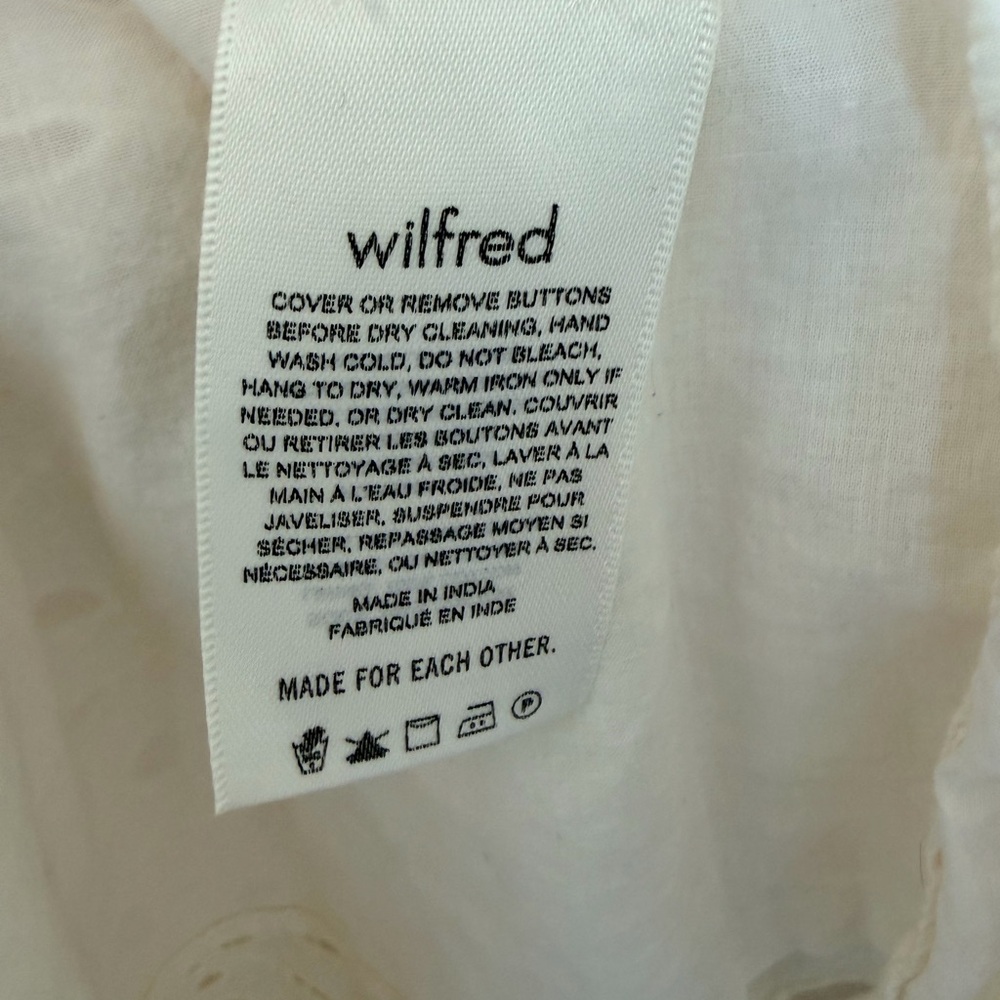 Wilfred Cream Eyelet Button-Front Maxi Dress - Picture 5 of 7